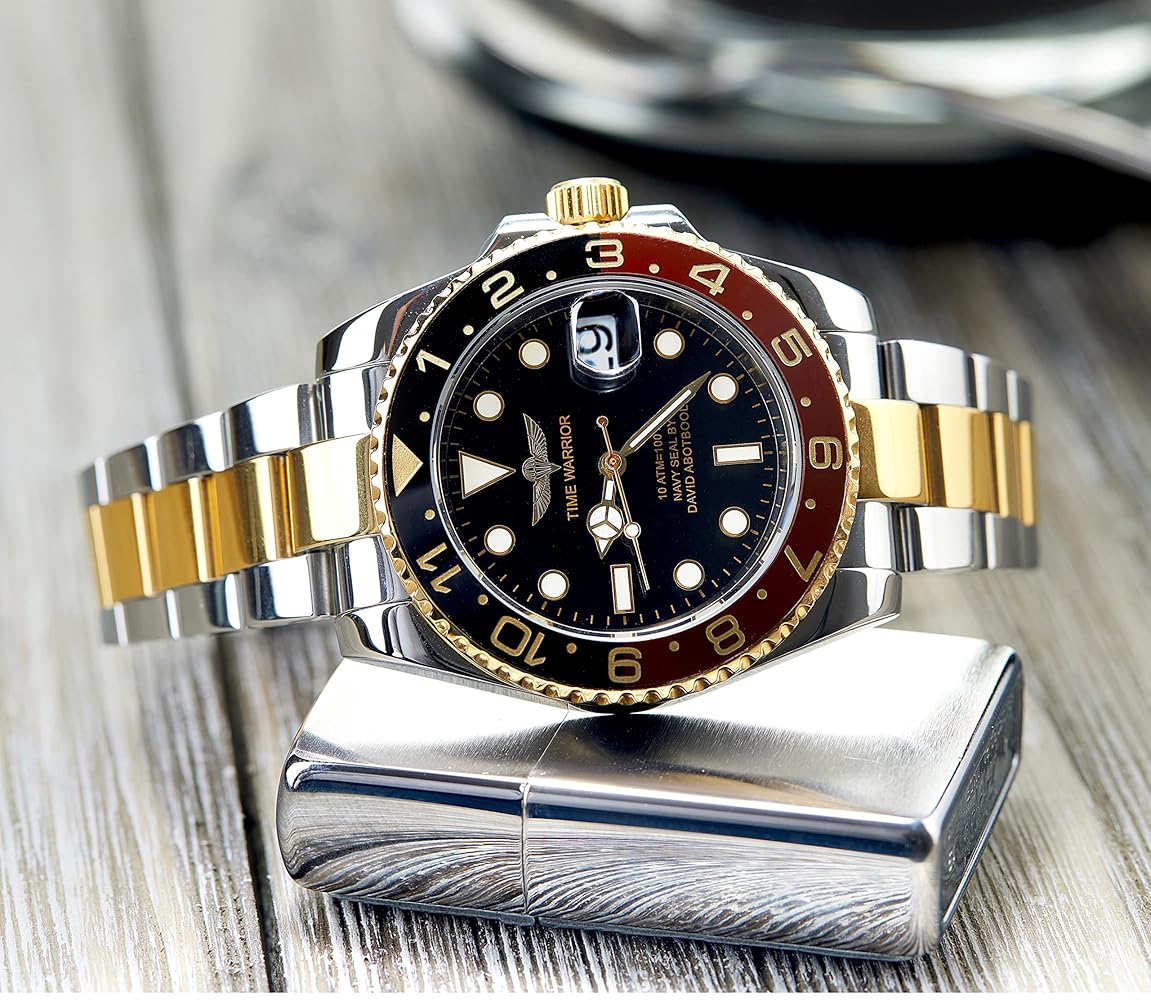 Amazon.com: Time Warrior, NH-35 Automatic Gold Submariner